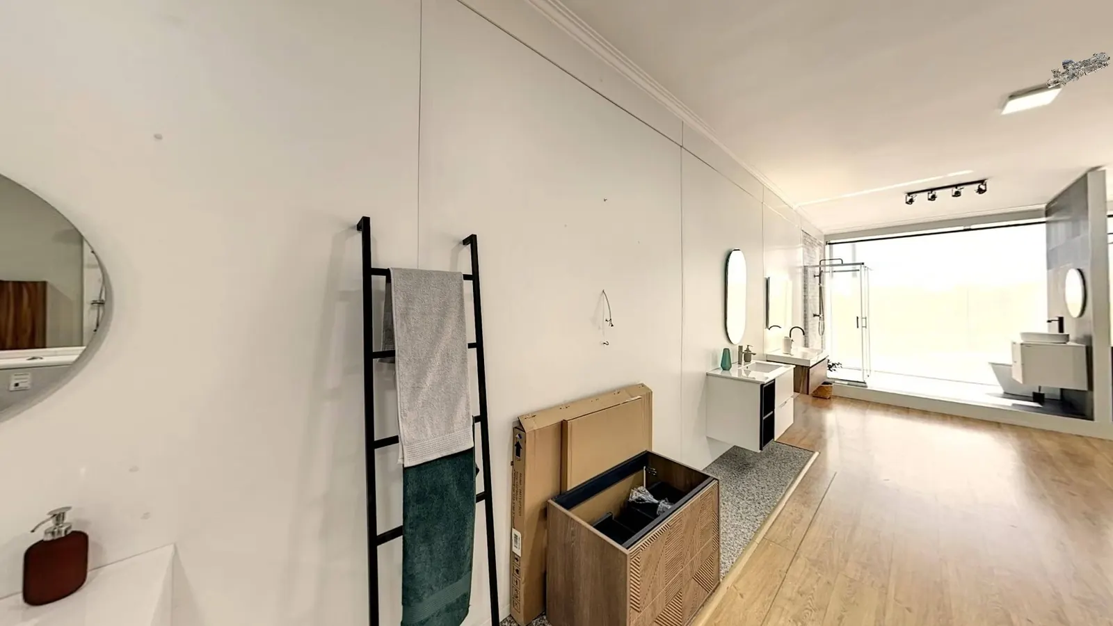 Ambientes de casa de banho em exposição